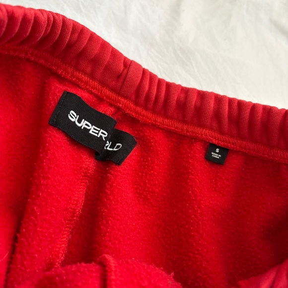 Aritzia Super World Red Sweatpants - Picture 3 of 6